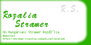 rozalia stramer business card